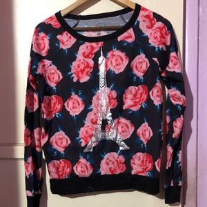 Paris top with floral print